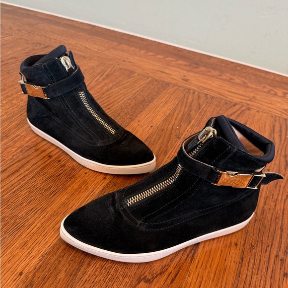 🕶️ Furla Spy Zip High Top Sneakers | Black Suede | Women’s EU 36 | - Picture 1 of 6